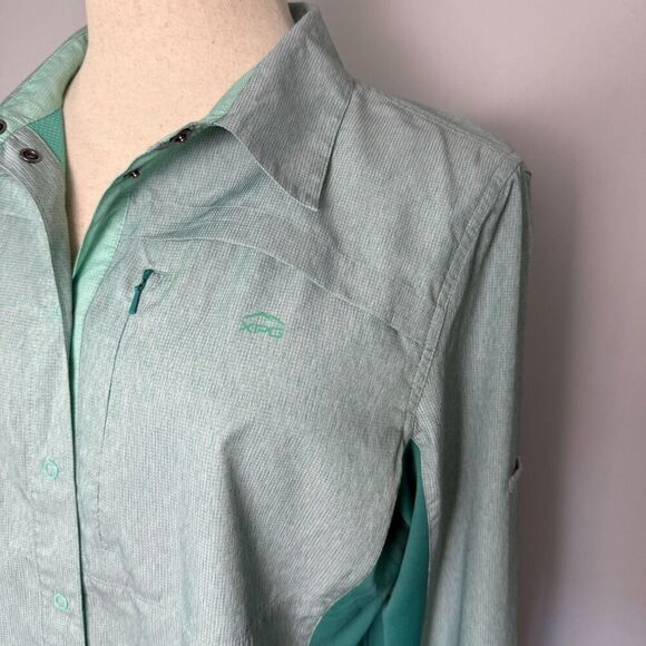 Cabela's XPG Long Sleeve Shirt, Women's Sz L, Green & White, Fishing, Outdoors - Picture 7 of 13